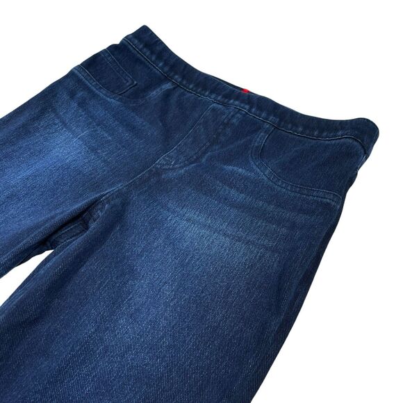 Spanx Jean-Ish Ankle Leggings in Twilight Dark Blue Wash Size M - Picture 3 of 9